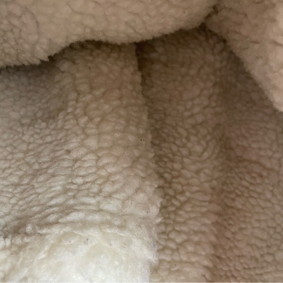 Vintage 70s Style Sherpa Lined Suede Bomber Jacket - Picture 4 of 10